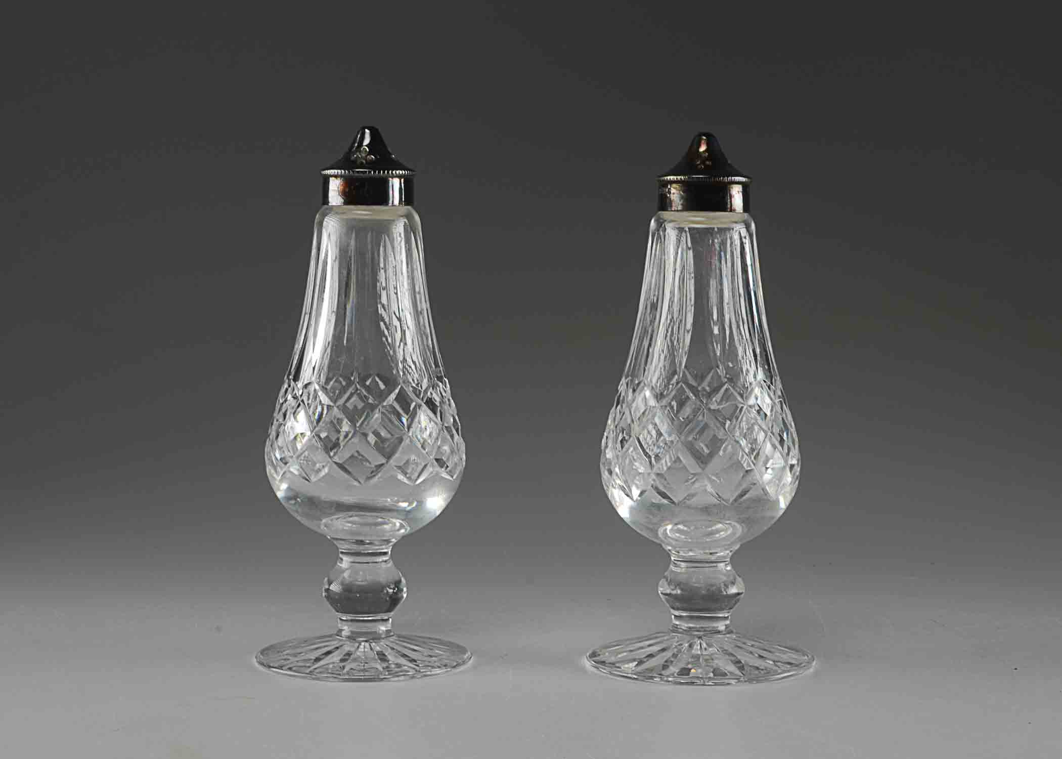 Vintage Waterford Crystal Tall Salt n Pepper