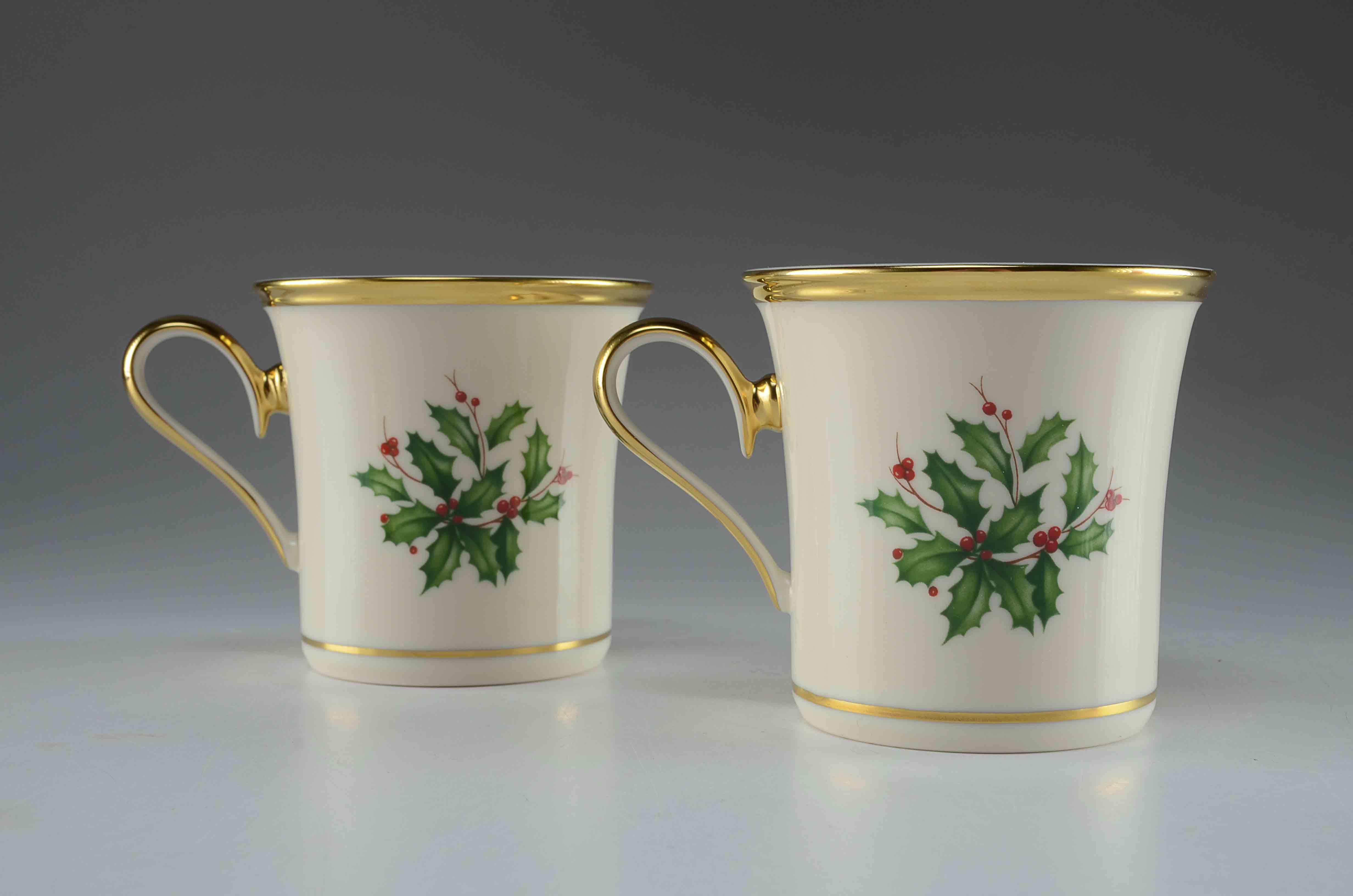 Lenox Holiday Hollyberry Mugs & Candlesticks