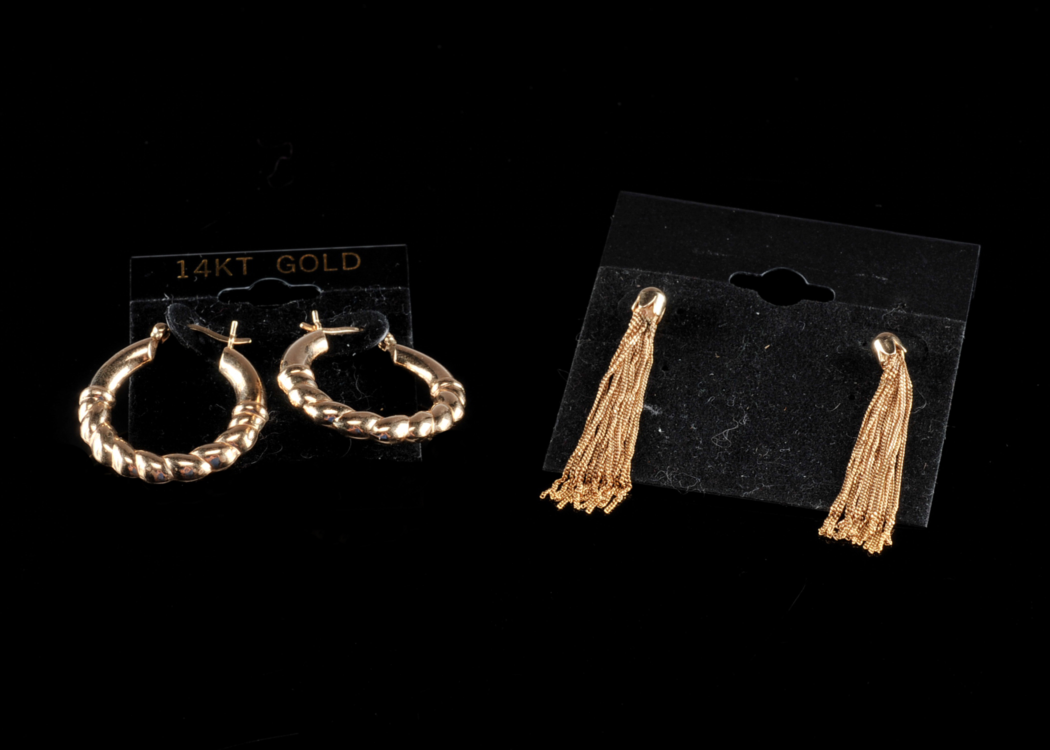 Pair of 14kt Gold Earrings