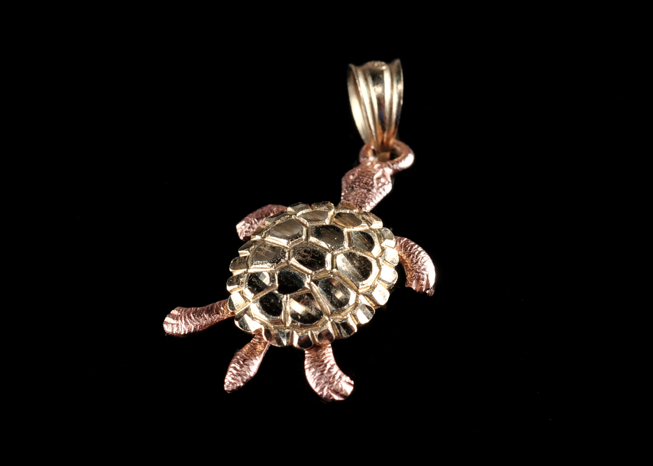 14K Gold Turtle Pendant