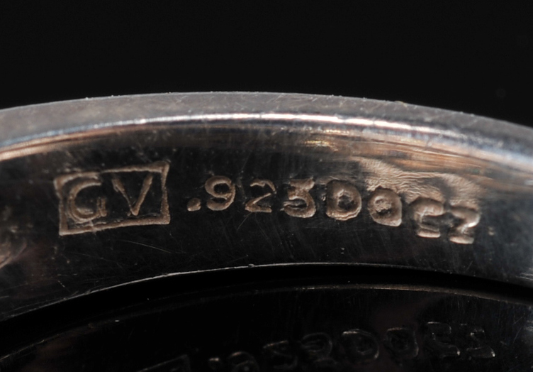 Set of 5 Sterling Silver Rings with Stones