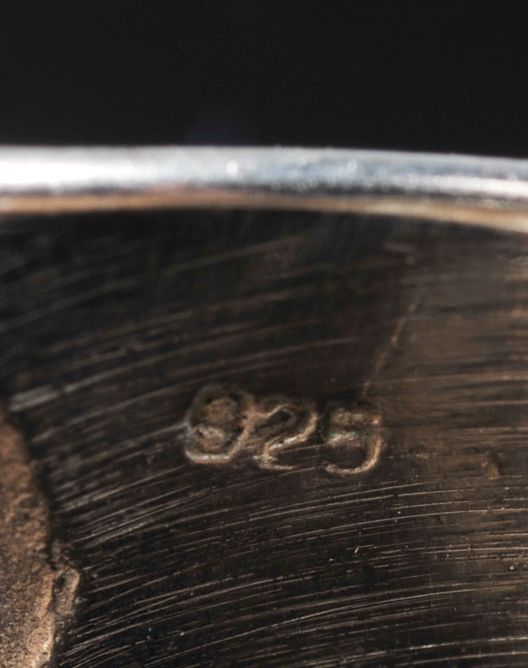 Set of 5 Sterling Silver Rings with Stones