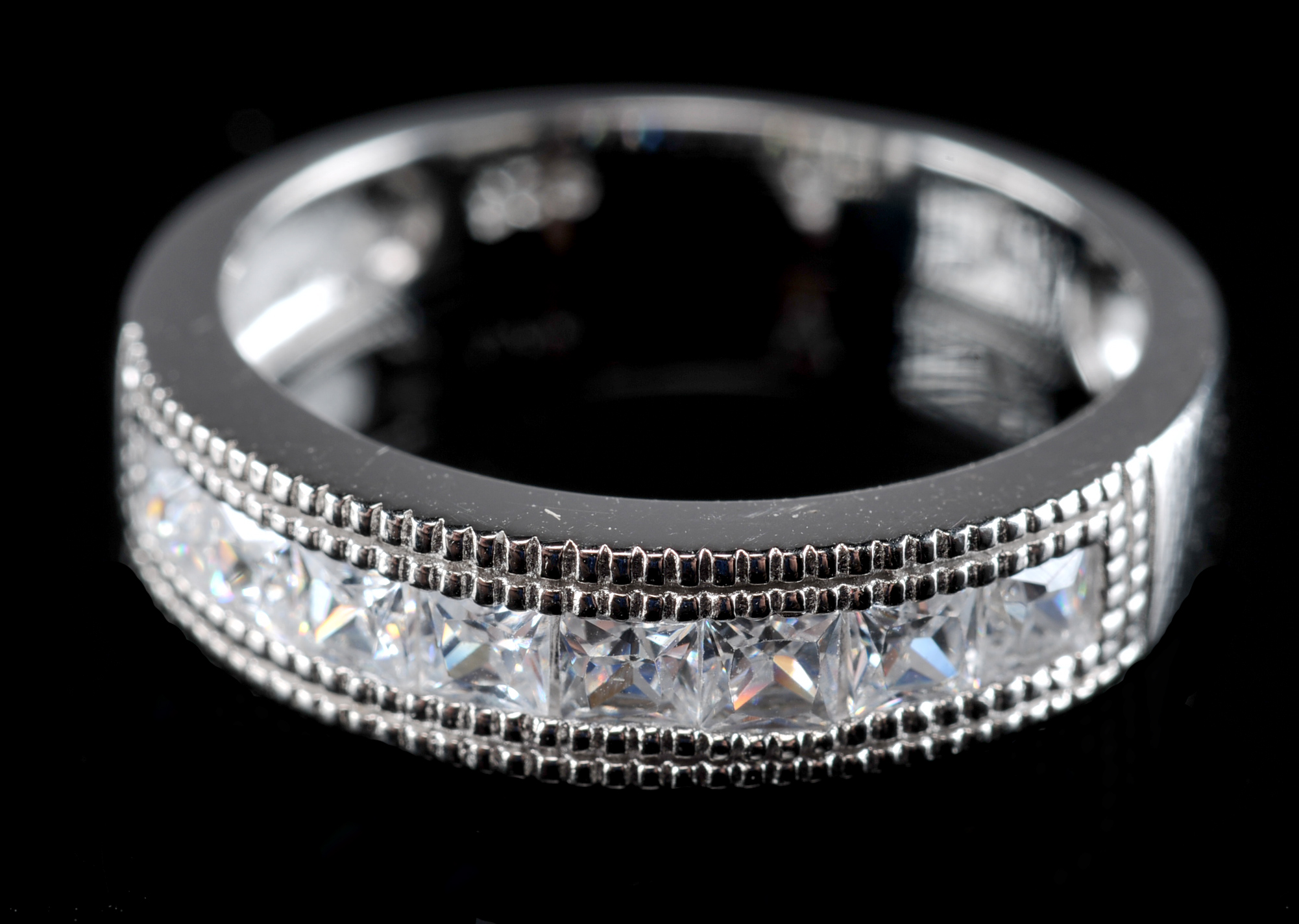 Set of 5 Sterling Silver Rings with Stones