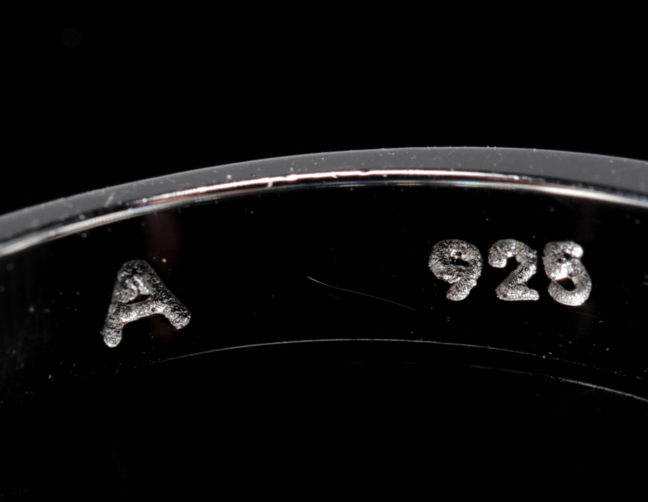 Set of 5 Sterling Silver Rings with Stones