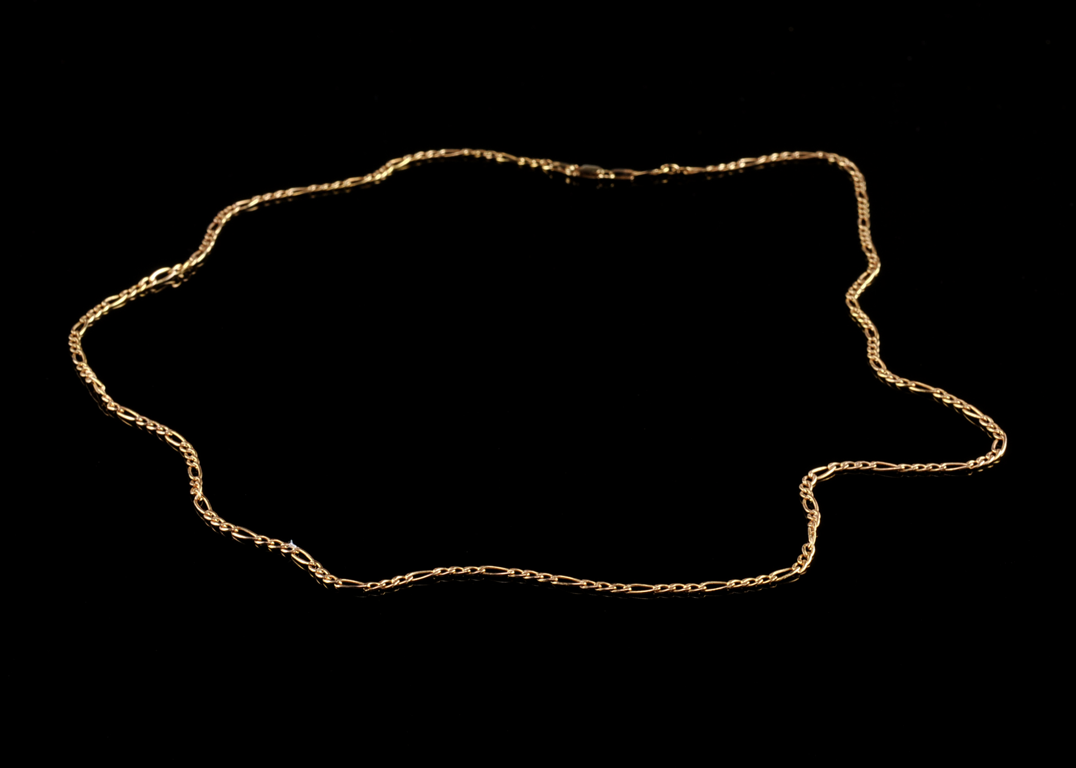 14kt fine Figaro Link Necklace