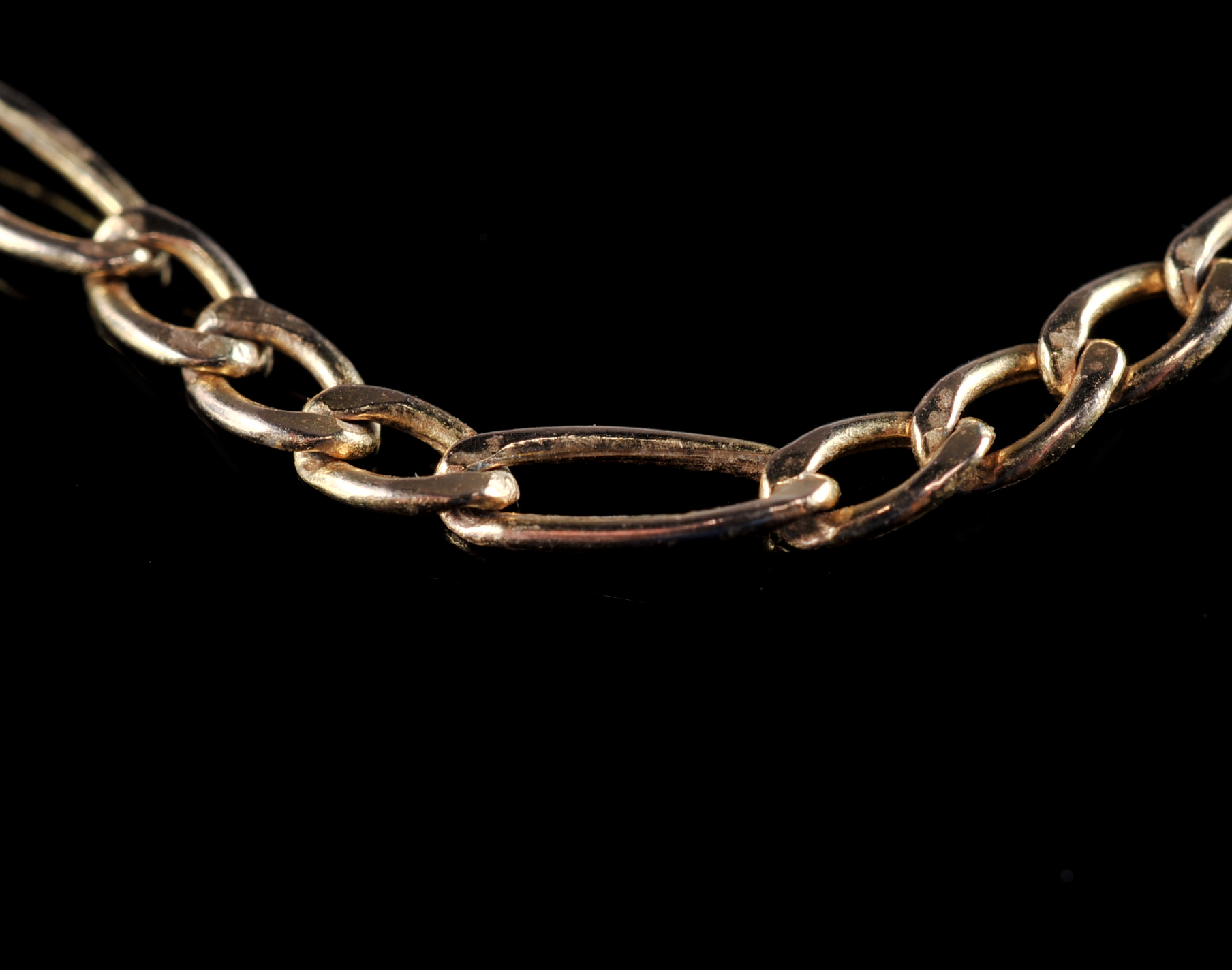 14kt fine Figaro Link Necklace