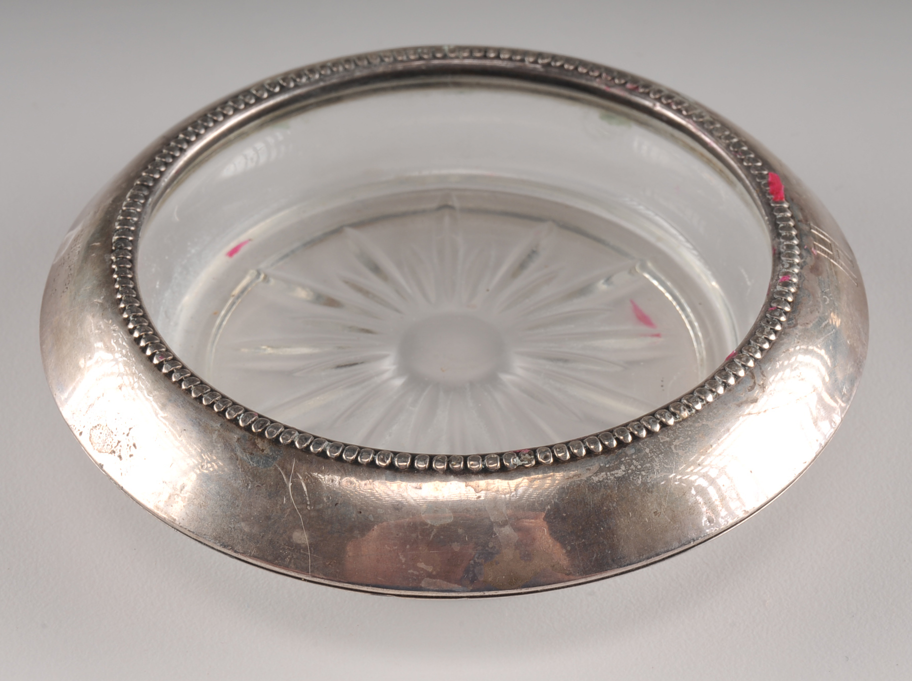 Sterling Silver and Glass Coasters