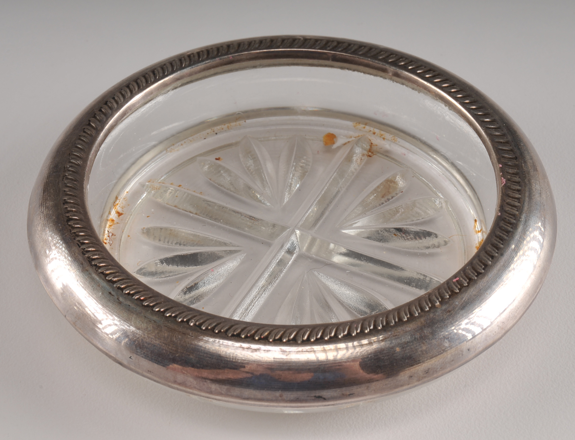 Sterling Silver and Glass Coasters