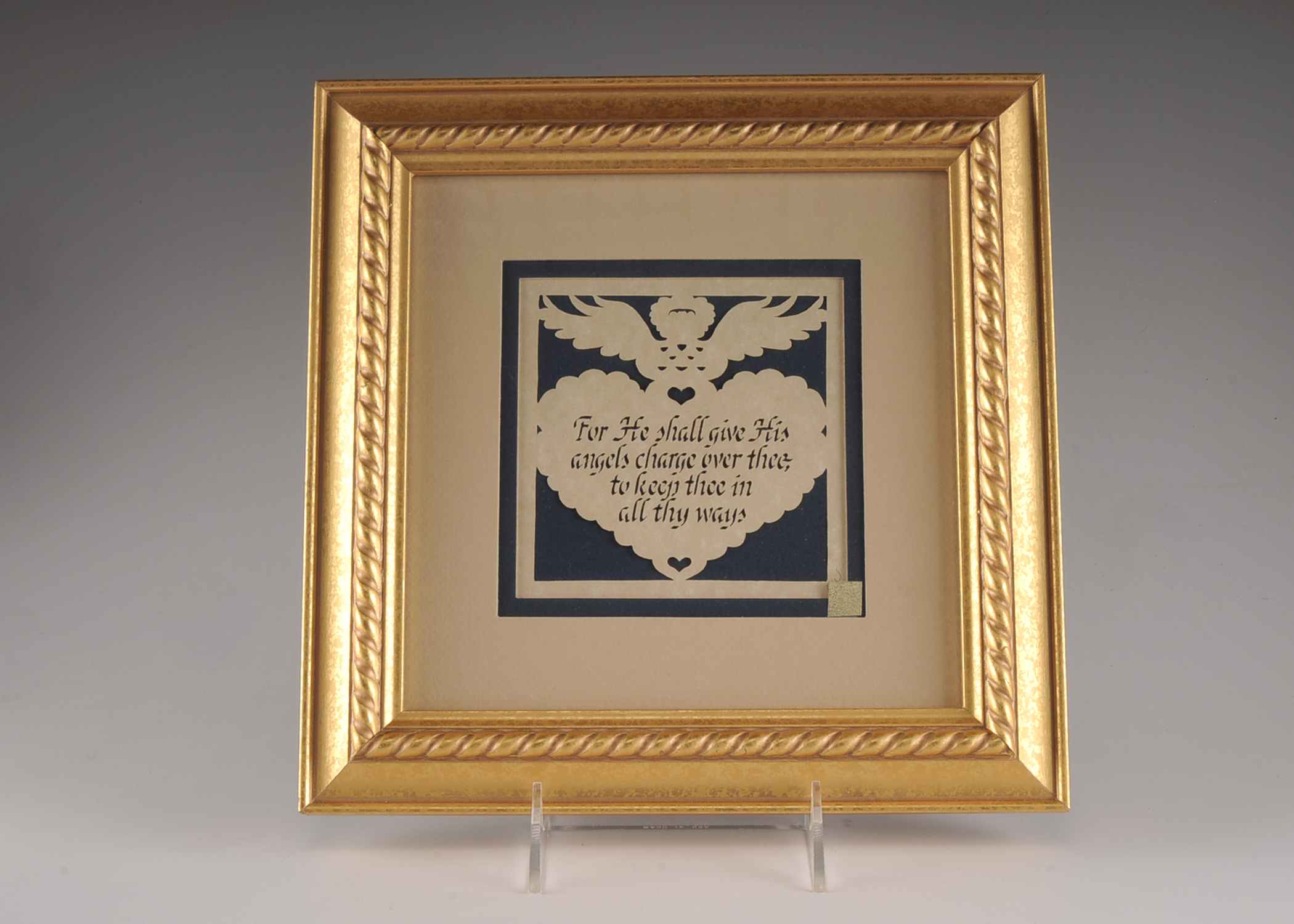 Scissor Cut Artwork Framed in Gold Frame