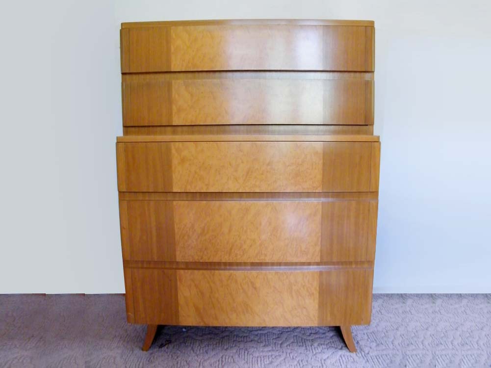 Mid Century R Way Blonde Five-Drawer Dresser