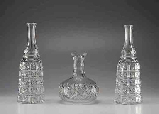 A Trio of Crystal Decanters