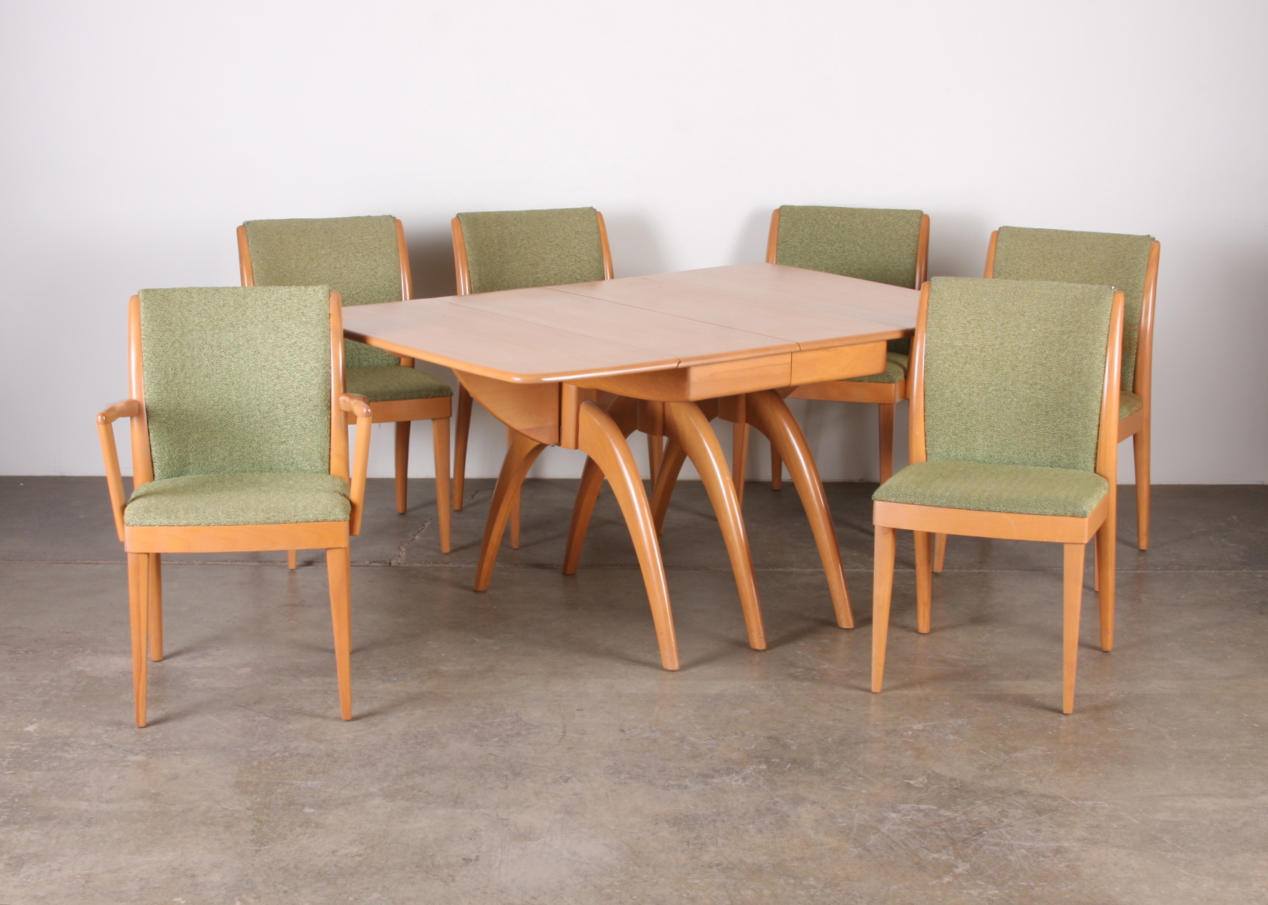 Mid Century Heywood Wakefield Dining Room Table and Chairs