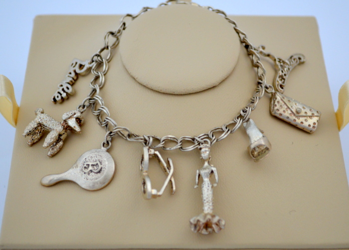 Sterling Silver Barbie Charm Bracelet