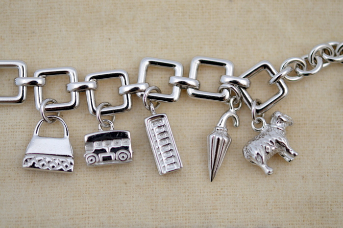 Burberry Silver Charm Bracelet Watch