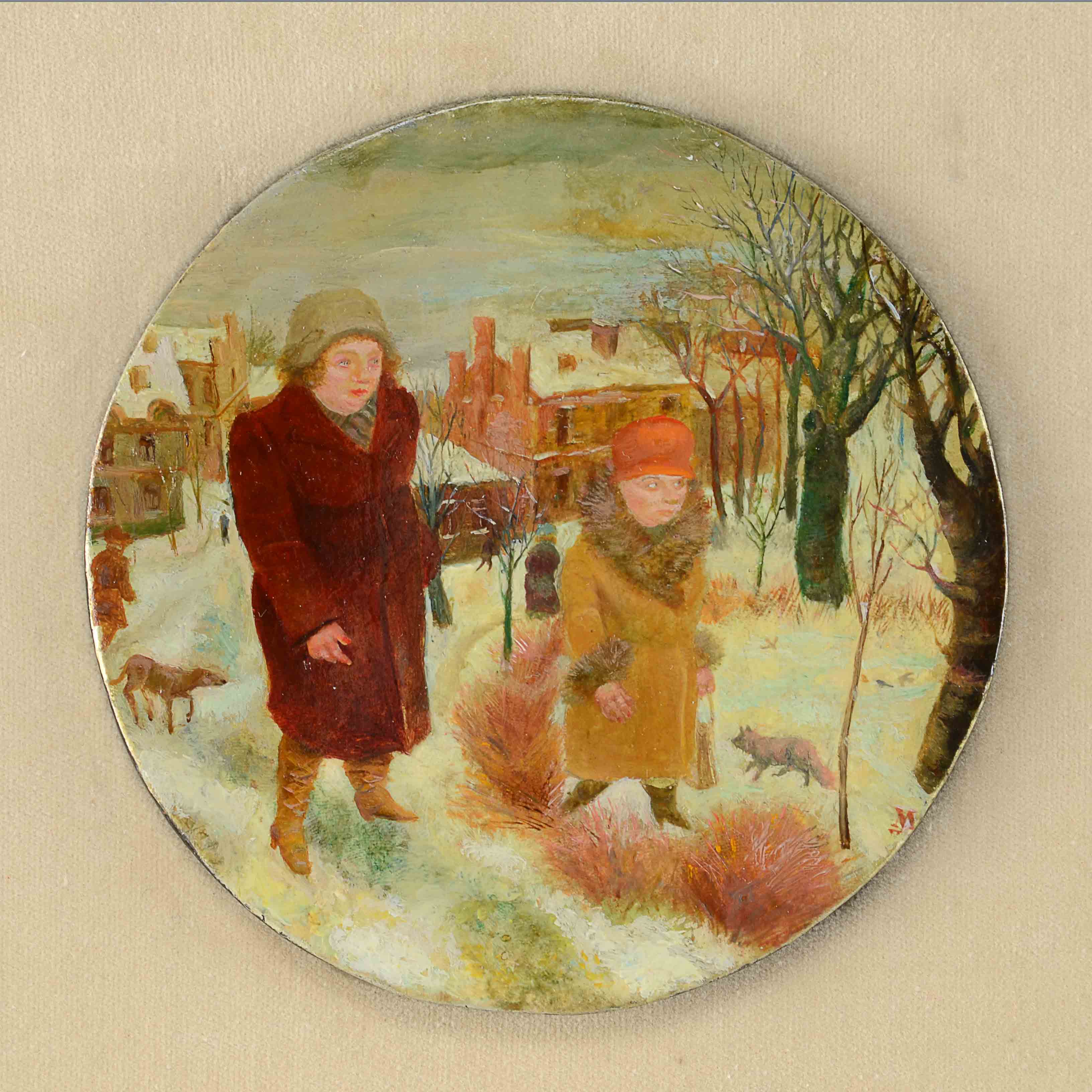 David Miretsky Miniature Oil and Lacquer on Panel