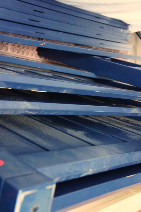 Pottery Barn Kids 'Camp' Twin over Full Bunk Bed and Matching Night Stand