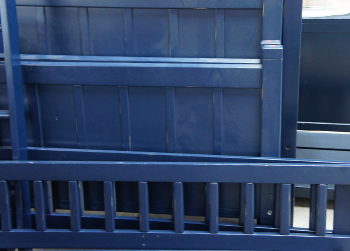 Pottery Barn Kids 'Camp' Twin over Full Bunk Bed and Matching Night Stand