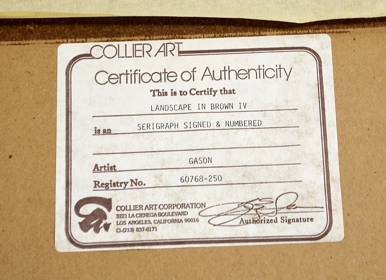 Gason signed and numbered serigraph.