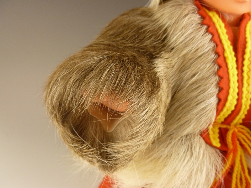 Vintage Alaskan Souvenir Doll with Caribou Fur