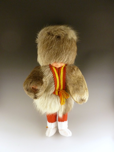 Vintage Alaskan Souvenir Doll with Caribou Fur