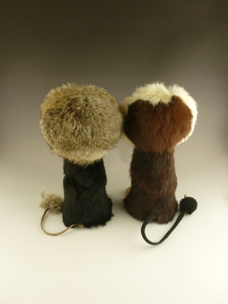 Vintage Souvenir Animals with Rabbit Fur