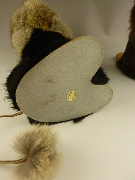 Vintage Souvenir Animals with Rabbit Fur