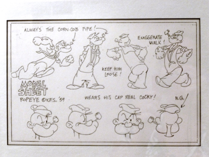 Popeye Model Sheet Print