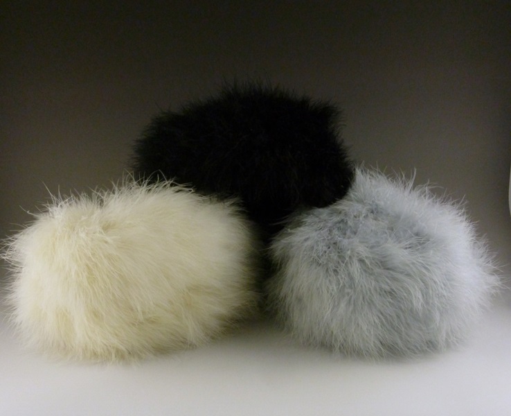 Three Vintage Ostrich Feather Hats