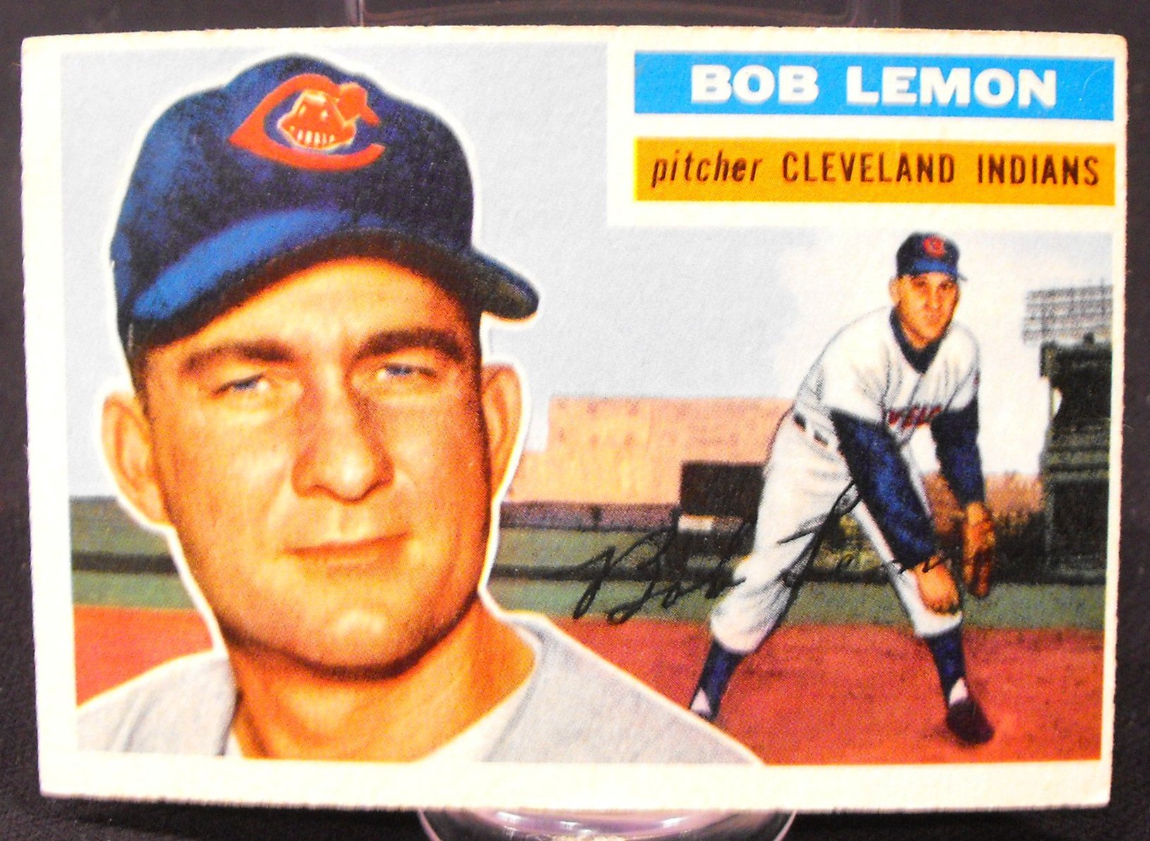 (3) 1956 Cleveland Indians Topps Baseball Cards Score, Wynn, & Lemon