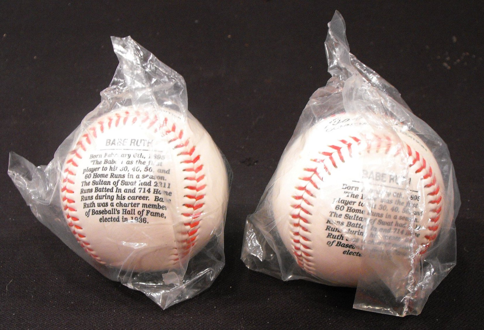 (4) HOF New York Yankees Replica Signed Baseballs Babe Ruth & Mickey Mantle 