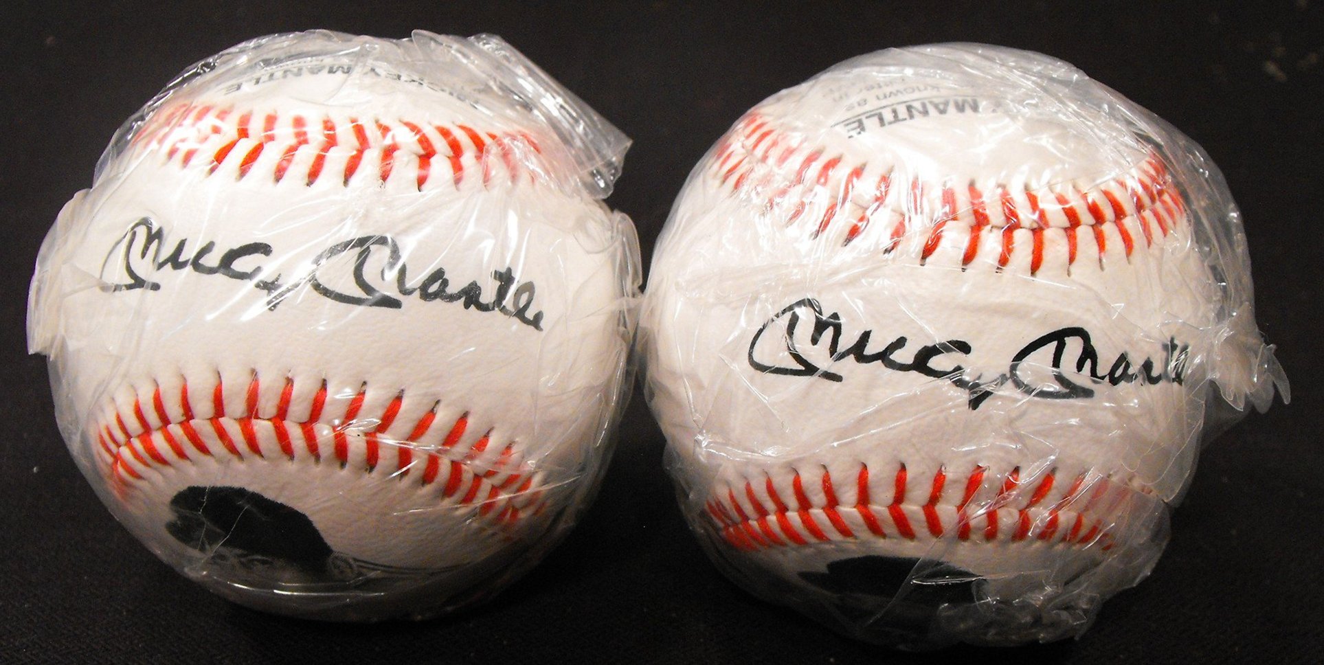 (4) HOF New York Yankees Replica Signed Baseballs Babe Ruth & Mickey Mantle 