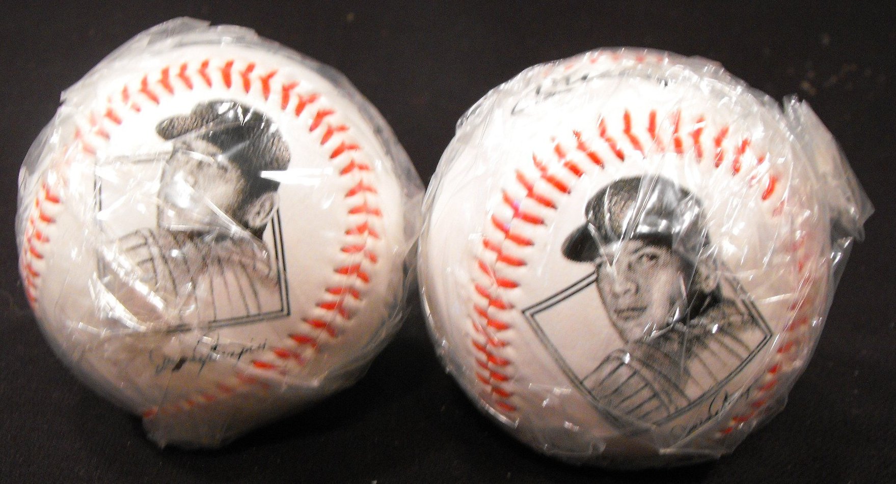 (4) HOF New York Yankees Replica Signed Baseballs Babe Ruth & Mickey Mantle 