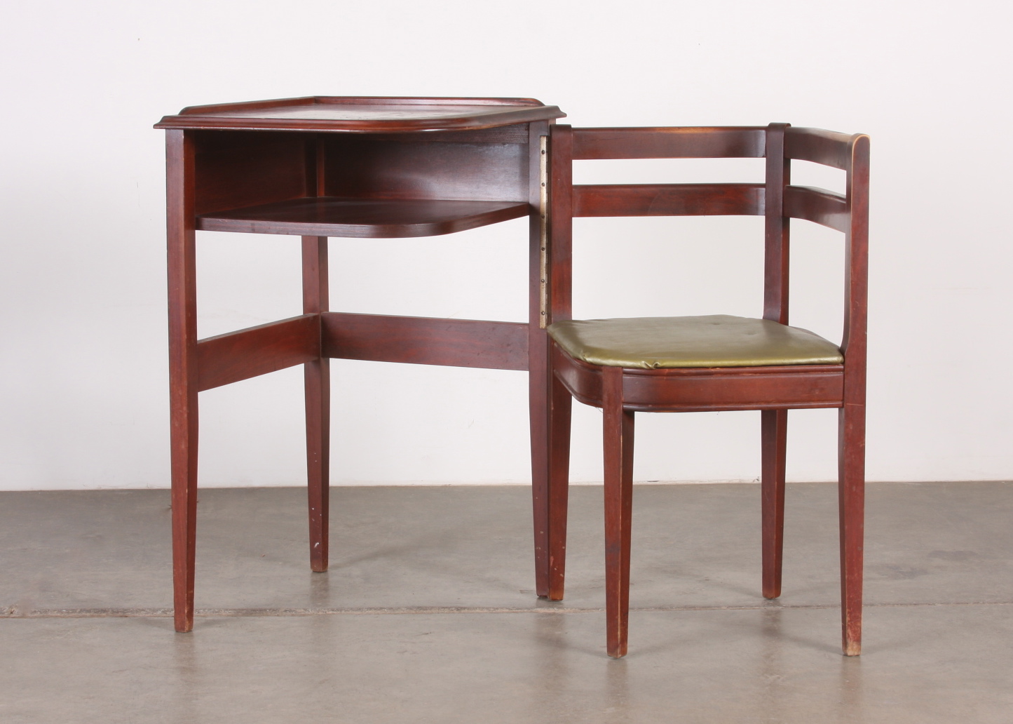 Small Mid Century Telephone Table with Swinging Chair