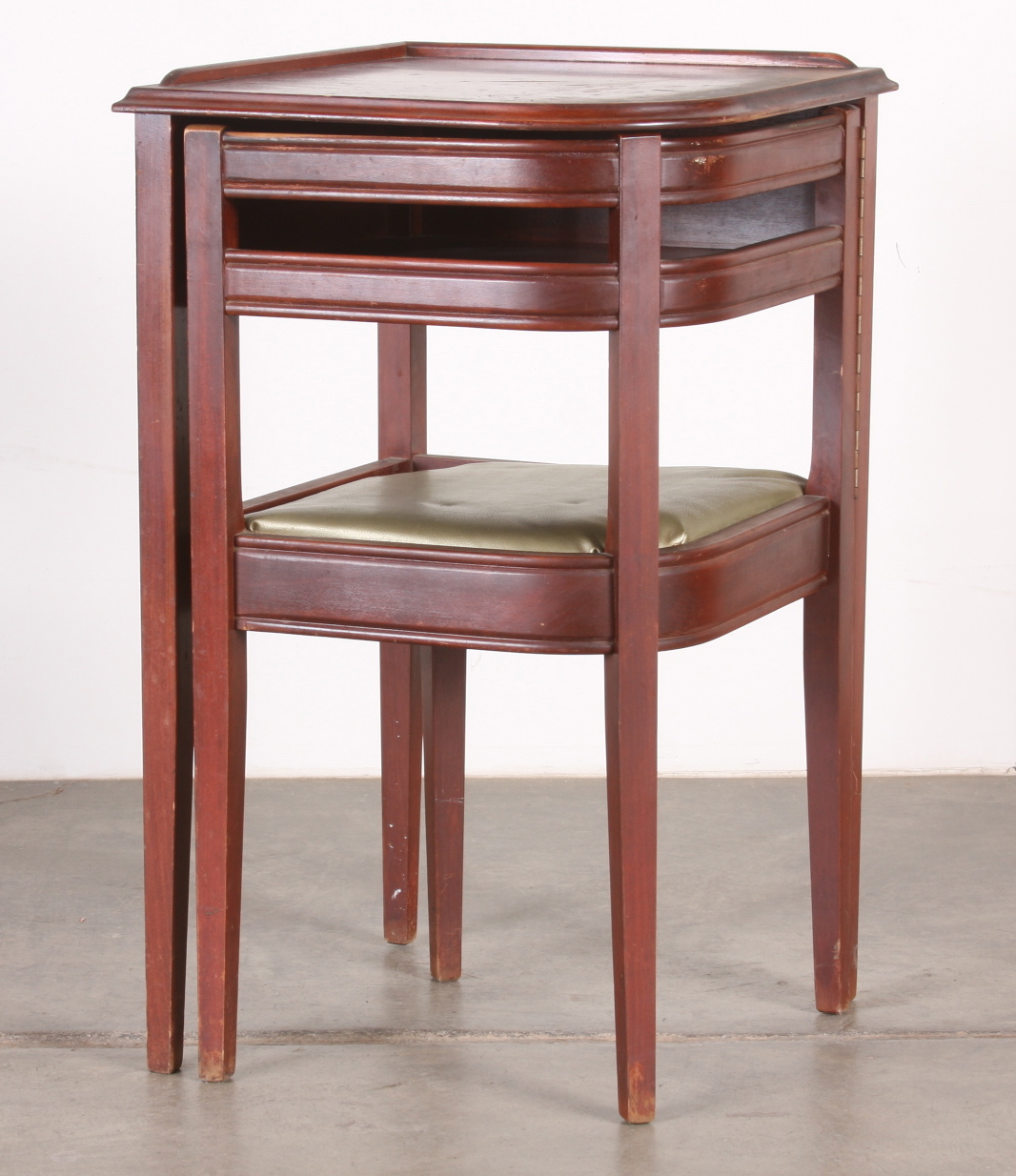 Small Mid Century Telephone Table with Swinging Chair