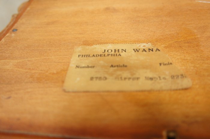 John Wanamaker Vintage Pine Wood Mirror