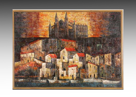 Original Oil on Canvas Signed F. Toro