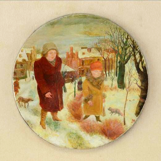 David Miretsky Miniature Oil and Lacquer on Panel