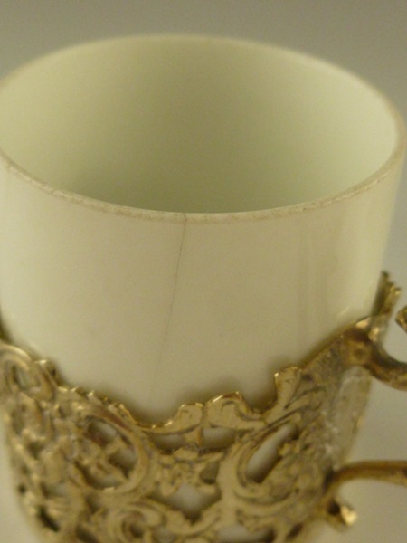 Antique Capodimonte Silver Cups