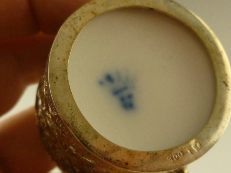 Antique Capodimonte Silver Cups