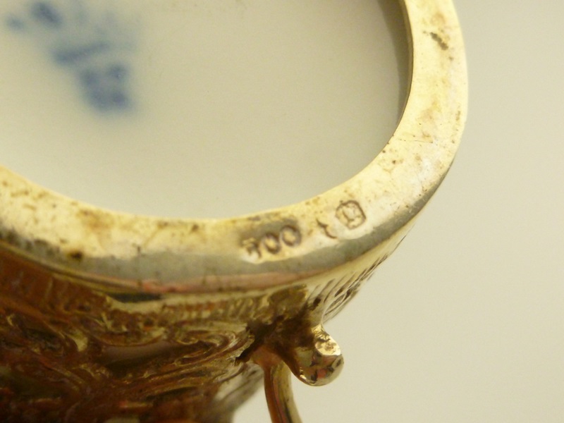 Antique Capodimonte Silver Cups