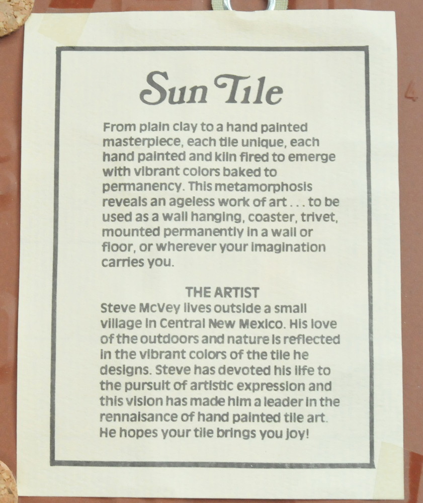 Four Hand Painted Artisan Tiles