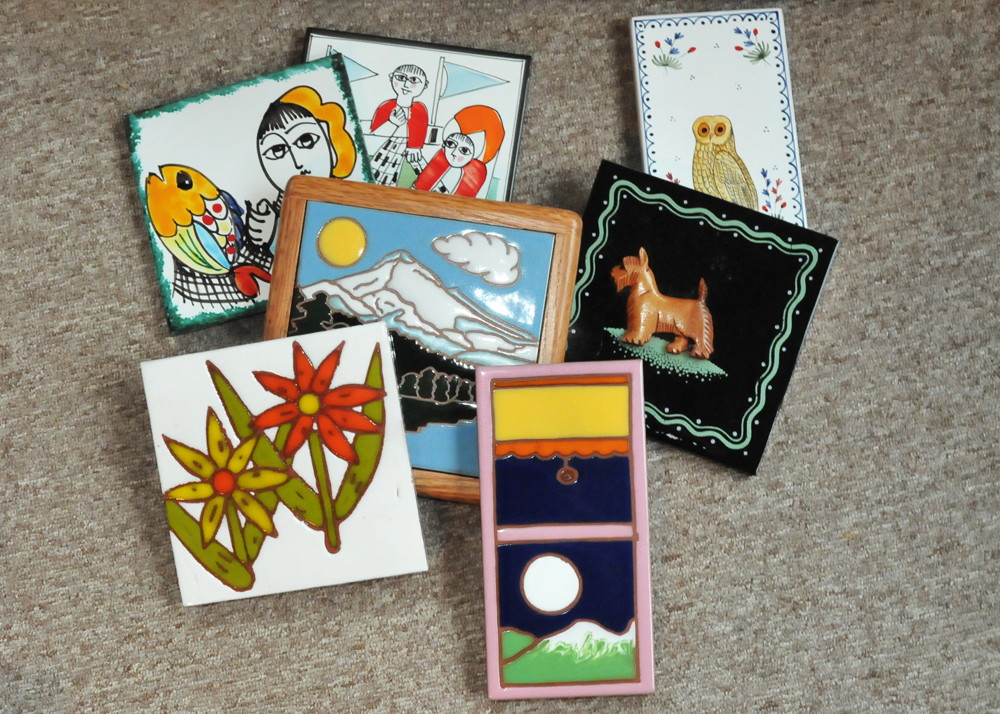 A Group of Six Artisan Tiles