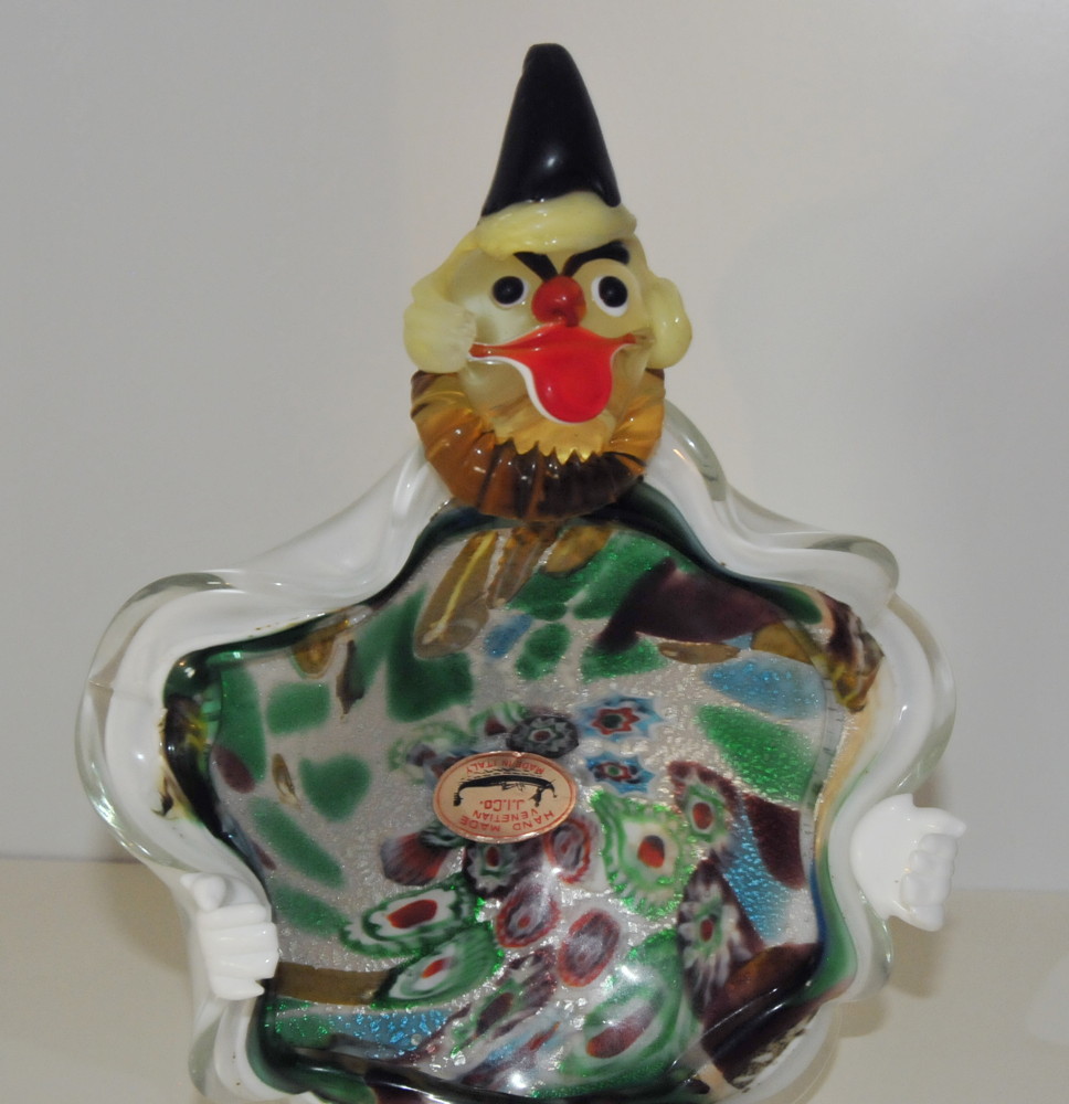Musical Murano Glass Clowns