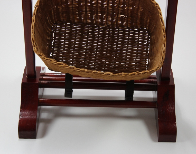 3-Tier Tilt Wicker Basket Storage Stand