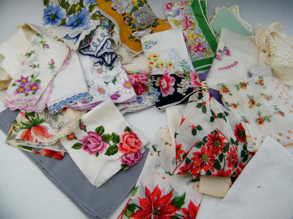 Vintage Floral Handkerchiefs