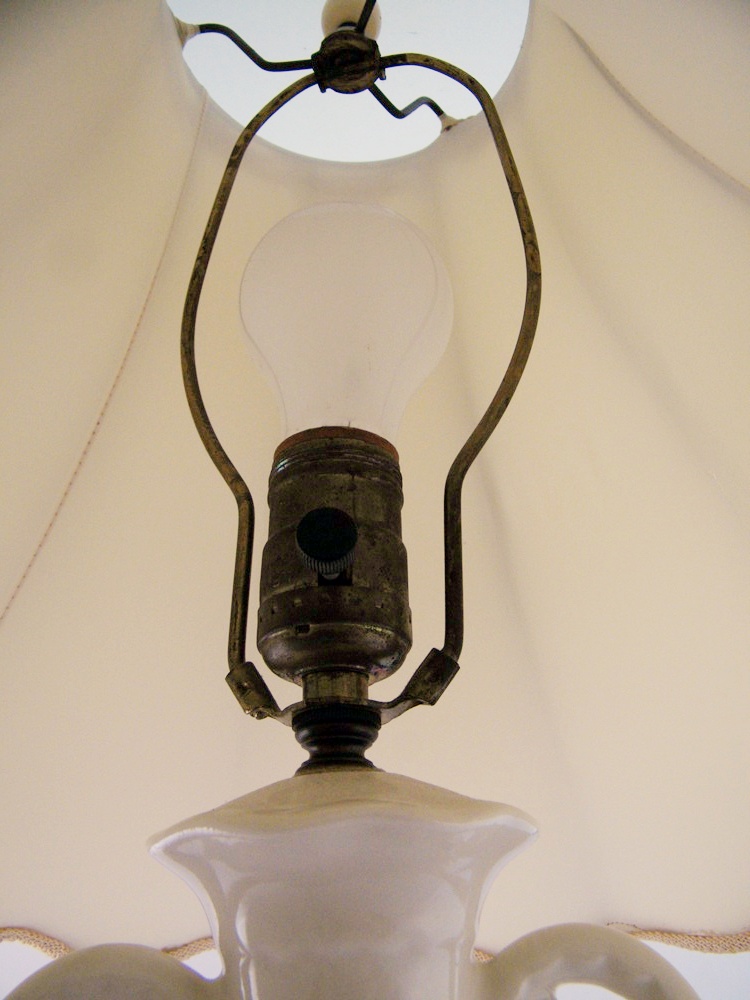 30's Floral Porcelain Table Lamp