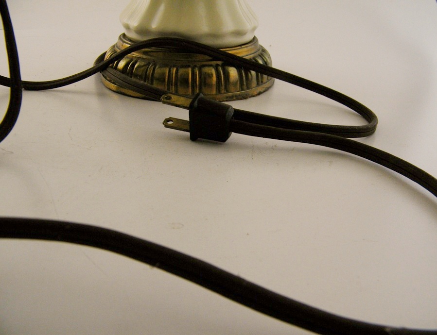 30's Floral Porcelain Table Lamp