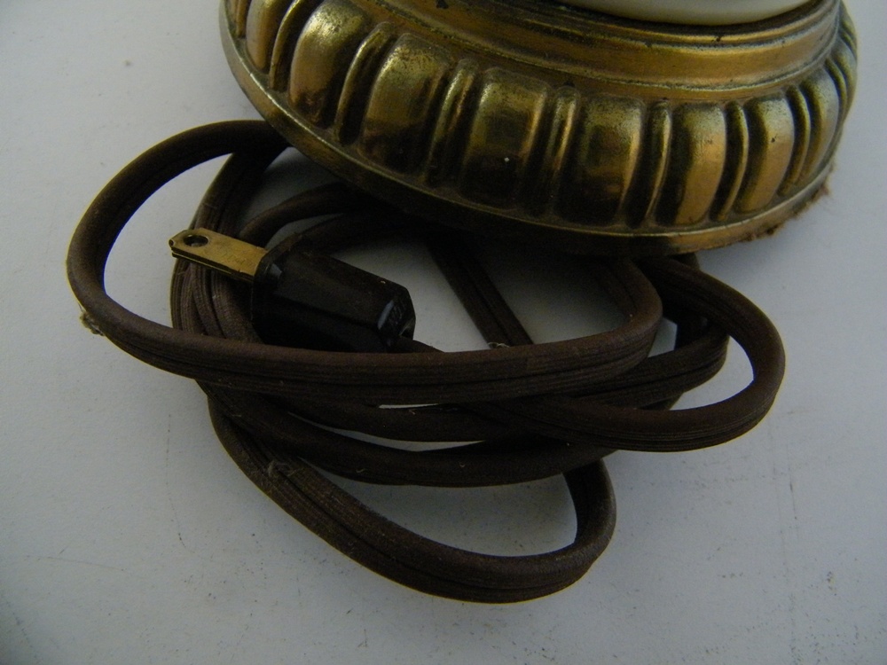 30's Floral Porcelain Table Lamp