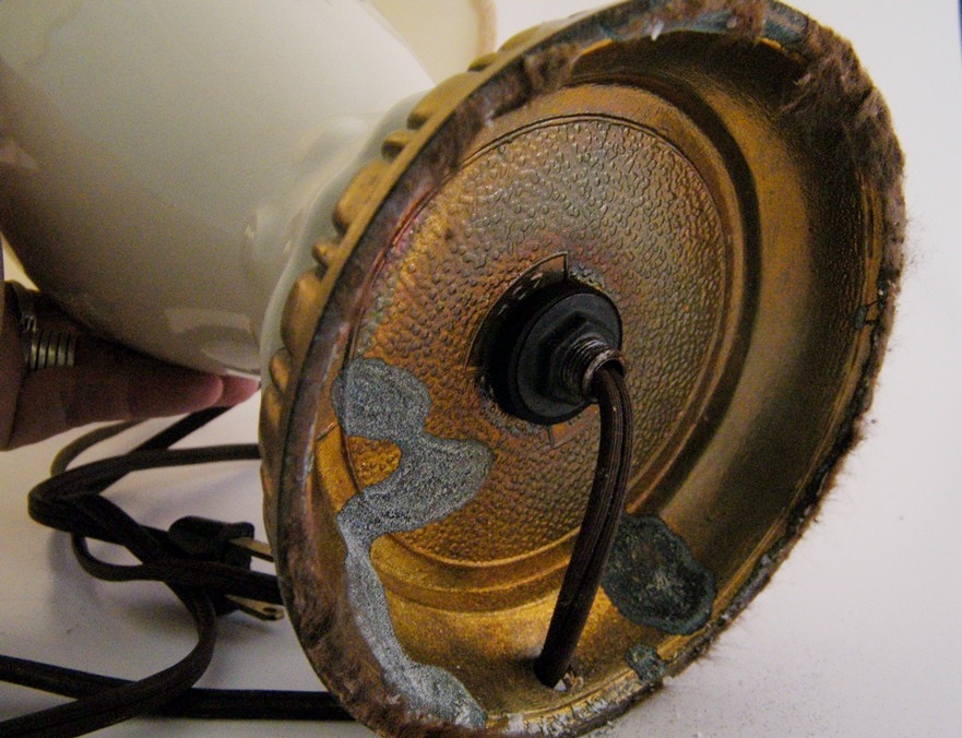 30's Floral Porcelain Table Lamp