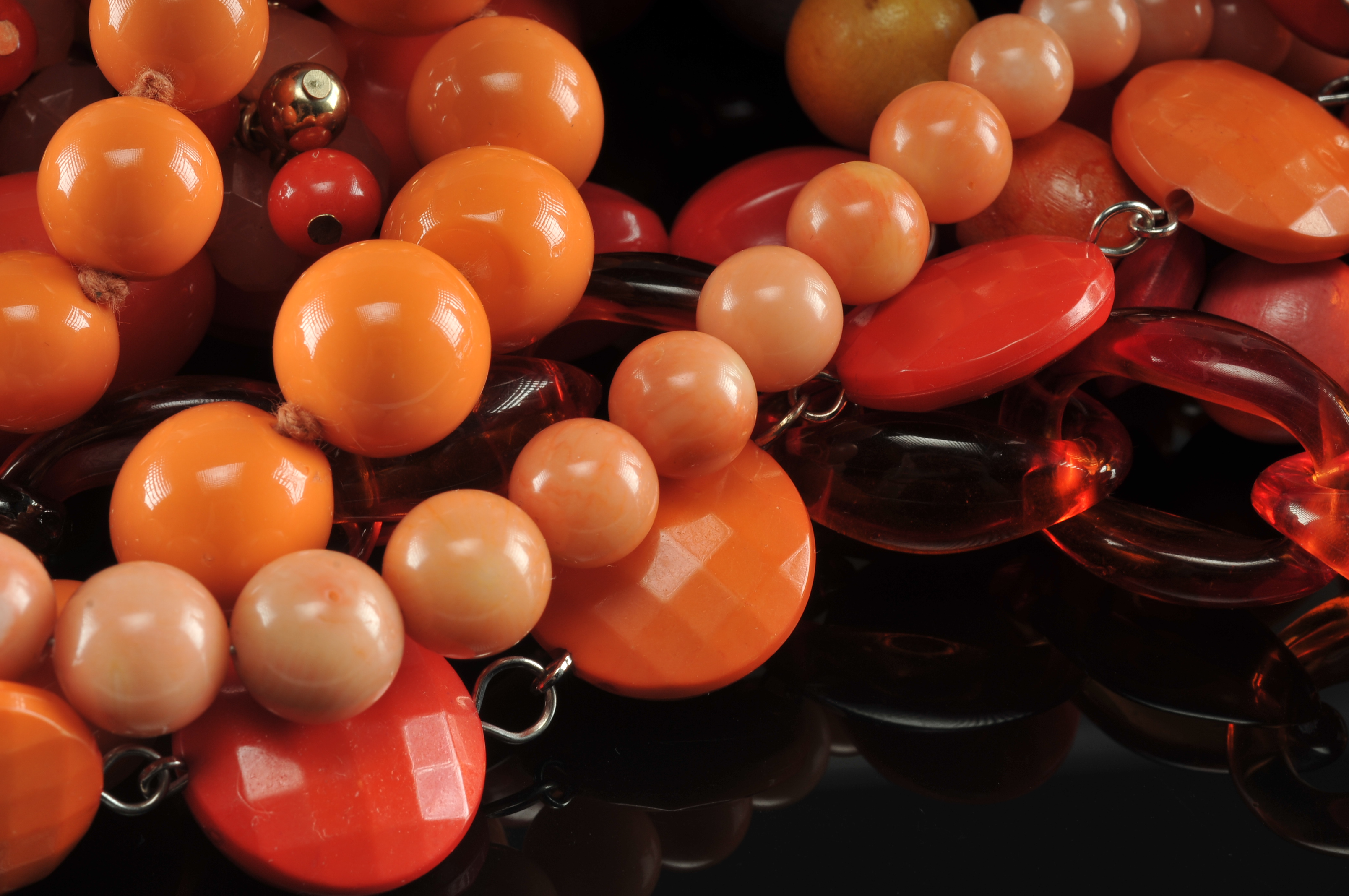 Shades of coral costume jewelry